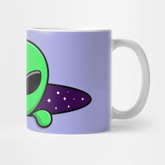 Space alien coming out of hole design by kuallidesigns